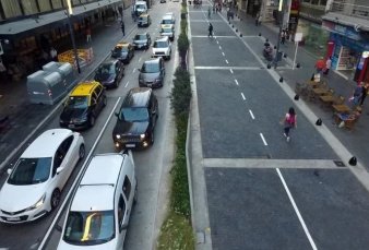 Presentaron la nueva avenida Corrientes, con un tramo peatonal