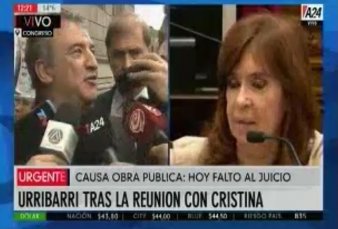 Reuni�n de Sergio Urribarri con Cristina Fern�ndez: "No hablamos ni una palabra del cierre de listas"