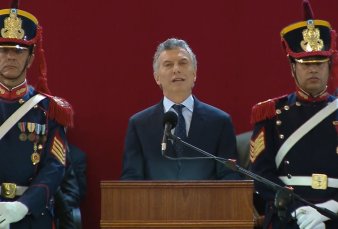 Mauricio Macri encabez� el acto por el 150 aniversario del Colegio Militar