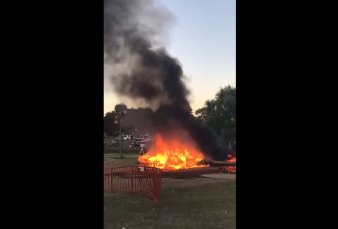 Buscaban hacer la torta frita ms grande del mundo y termin en incendio