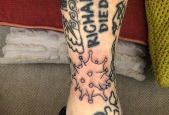 Coronavirus: se hace un tatuaje por cada d�a de la cuarentena y ahora enfrenta un problema