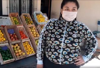 Coronavirus: una joven utiliz el IFE para poner una verdulera en su casa