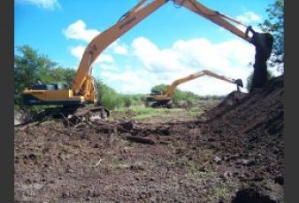 Avanza una obra hdrica en el lmite entre Crdoba y Santa Fe