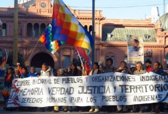 Protesta Qom frente la Casa Rosada por la situacin en Formosa