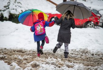 Celebran la cada de nieve en Bariloche
