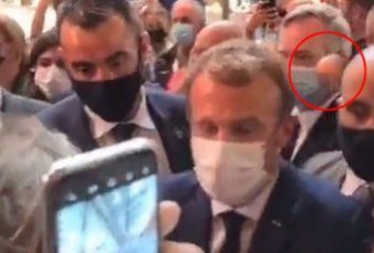 Escndalo en Francia: le tiraron un huevazo en la espalda a Macron