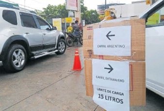 Por la falta de nafta, en Iguaz ponen un cupo a los brasileos