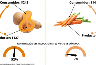 Del campo a la gndola: los precios de los agroalimentos se multiplicaron por 3,6 veces en noviembre