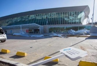 En Comodoro Rivadavia hubo vientos de 154 km/h y se voló el techo del aeropuerto