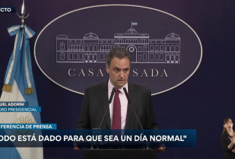 Adorni: "No se puede dialogar con quienes no quieren que el pas salga adelante"