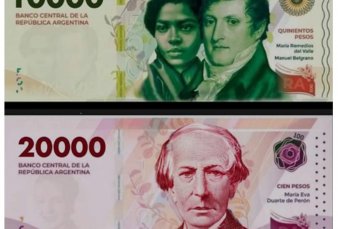 El Banco Central aprobó la emisión de billetes de $10.000 y $20.000