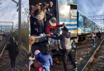 Se qued un tren del Roca y los pasajeros caminaron por las vas