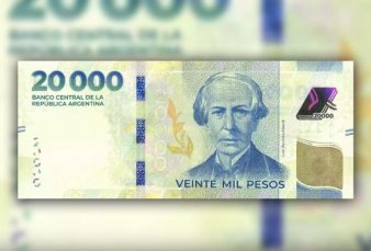 Ya circula el billete de $ 20.000 con Alberdi en su anverso