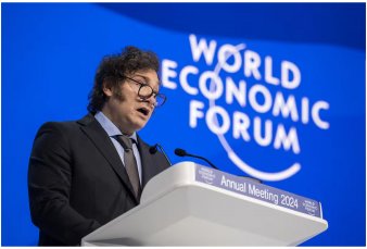 Milei lanz en Davos un discurso cargado de acusaciones