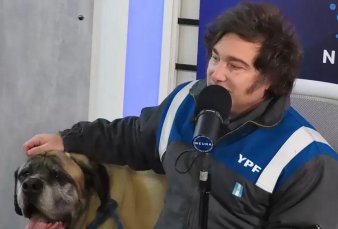 Milei y su hermana presentaron a Conan y Thor en una sorpresiva visita a un estudio