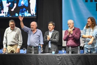 Kicillof lanz la campaa para el 26 de octubre con dirigentes sindicales