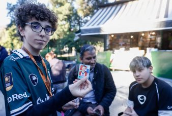 El Parque Rivadavia explotó de gente para cambiar figuritas
