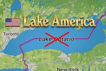 Trump cambió a "América" el nombre del lago Ontario