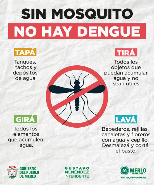 Municipalidad de Merlo (Dengue) aviso en mayo, va desde abril