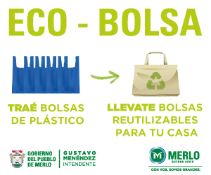 Municipalidad de Merlo (Ecobolsa) aviso en mayo, va desde abril